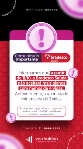 Bradesco Saúde muda regras para planos a partir de 11/10: Saiba o que muda!