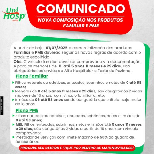 Novas Regras para Planos de Saúde Familiar e PME